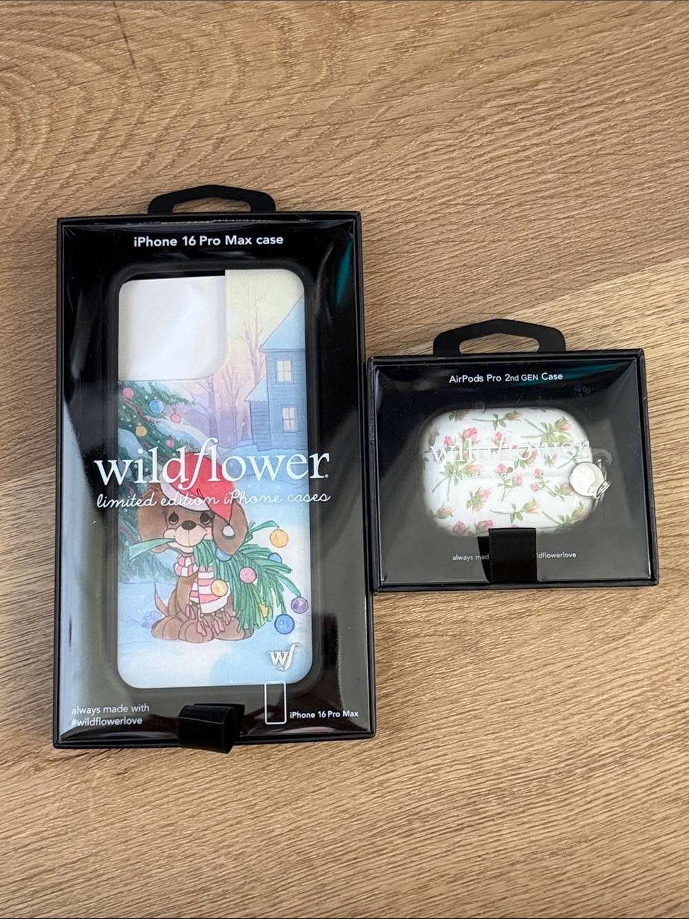 Wildflower 16 pro max case and air pods holder
